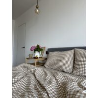 2-спальный комплект постельного белья Царство сновидений Вареный хлопок Бежевая клетка 150-0140 (2-сп, нав. 50x70) - Превью изображения №4 — Интернет-магазин Time-Shop