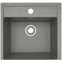 Кухонная мойка БелЭворс Rio + смеситель W74004-9 + дозатор L405-1 (серый/сатин) - Превью изображения №2 — Интернет-магазин Time-Shop