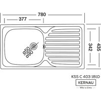 Кухонная мойка Kernau KSS C 403 1B1D Linen - Превью изображения №2 — Интернет-магазин Time-Shop