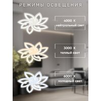 Припотолочная люстра Aitin Pro C9045/4+4 (белый) - Превью изображения №9 — Интернет-магазин Time-Shop