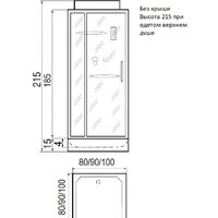 Душевая кабина River Tana 100 (без крыши) - Превью изображения №2 — Интернет-магазин Time-Shop