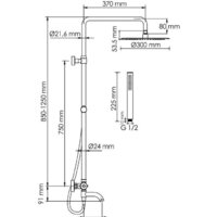 Душевая система  Wasserkraft A288.160.217.BM Thermo - Превью изображения №3 — Интернет-магазин Time-Shop