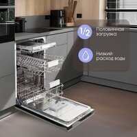 Встраиваемая посудомоечная машина Zigmund & Shtain DW 308.4 - Превью изображения №3 — Интернет-магазин Time-Shop