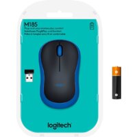 Мышь Logitech M185 (черный/синий) - Превью изображения №6 — Интернет-магазин Time-Shop