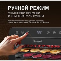 Сушилка для овощей и фруктов Weissgauff WDH 108 Digital Dry - Превью изображения №10 — Интернет-магазин Time-Shop