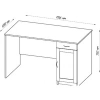 Стол Mio Tesoro Кастор 116x65 2.03.06.030.5 (дуб венге) - Превью изображения №6 — Интернет-магазин Time-Shop