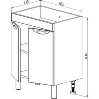  СанитаМебель Тумба под умывальник Камелия-64 Д3 (белый) - Превью изображения №2 — Интернет-магазин Time-Shop