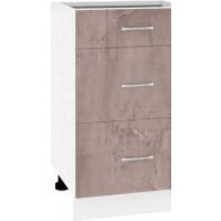 Кортекс-мебель Корнелия Лира НШ60р3ш без столешницы (оникс)