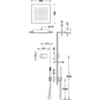 Душевая система  Tres Shower Technology 09288552NM - Превью изображения №2 — Интернет-магазин Time-Shop