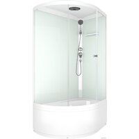 Domani-Spa Simple 128 high R V1.2 (прозрачное стекло/белый)