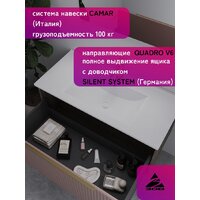  ЗОВ Тумба под умывальник Дублин 80 DU80TSMFR (флавио античная роза) - Превью изображения №8 — Интернет-магазин Time-Shop