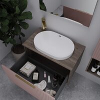  ЗОВ Тумба под умывальник Дублин 80 DU80TSMFR (флавио античная роза) - Превью изображения №5 — Интернет-магазин Time-Shop