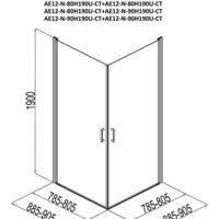 Душевой уголок Aquanet Cinetic 90x90 - Превью изображения №3 — Интернет-магазин Time-Shop