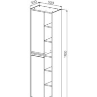  Viant Шкаф-пенал Люксембург VLUX500D-PENP (дерево) - Превью изображения №6 — Интернет-магазин Time-Shop
