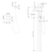 Гигиенический душ Abber Daheim AF8225G (золото матовое) - Превью изображения №4 — Интернет-магазин Time-Shop
