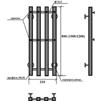 Полотенцесушитель Granula Квадро Вертикаль 21х120 (терморегулятор с таймером, черный) - Превью изображения №4 — Интернет-магазин Time-Shop