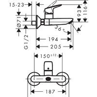 Смеситель Hansgrohe Logis 71225000 - Превью изображения №2 — Интернет-магазин Time-Shop