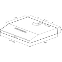 Кухонная вытяжка Krona EVA 600 PB (белый) - Превью изображения №2 — Интернет-магазин Time-Shop