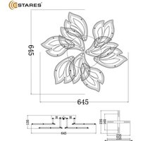 Подвесная люстра Estares Medea 120W 9F-RC-645x135-WHITE/WHITE-220-IP20 - Превью изображения №12 — Интернет-магазин Time-Shop