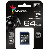 Карта памяти ADATA Premier Pro ASDX64GUI3V30S-R SDXC 64GB - Превью изображения №2 — Интернет-магазин Time-Shop