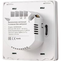 Выключатель Hommyn zigbee 2 клавиши SWZBNN02W (без нейтрали) - Превью изображения №7 — Интернет-магазин Time-Shop
