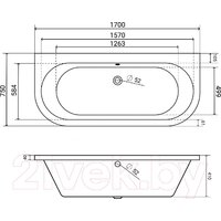 Ванна Lauter Imperia 170x75 21080075 (с ножками) - Превью изображения №13 — Интернет-магазин Time-Shop