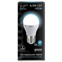 Светодиодная лампочка Gauss E27 6.5 Вт 4100 К [105102207] - Превью изображения №2 — Интернет-магазин Time-Shop