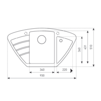 Кухонная мойка Zigmund & Shtain Eckig 900 (молодое шампанское) - Превью изображения №2 — Интернет-магазин Time-Shop