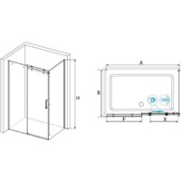 Душевой уголок RGW TO-44-1B (TO-14B + Z-060-2B) 020744158-14 150x80 (черный/прозрачное стекло) - Превью изображения №2 — Интернет-магазин Time-Shop