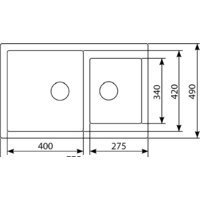 Кухонная мойка Zigmund & Shtain Rechteck 400.275 (каменная соль) - Превью изображения №2 — Интернет-магазин Time-Shop