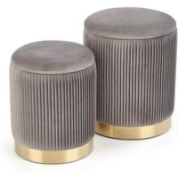 Halmar Комплект MONTY 2 шт серый/золотой