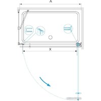 Душевой уголок RGW HO-045B (HO-011B + Z-050-2B + O-204B) 350604571-014 70x110 (черный/прозрачное стекло) - Превью изображения №2 — Интернет-магазин Time-Shop