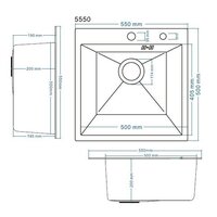 Кухонная мойка Schtoff Best Premium Black 5550 - Превью изображения №4 — Интернет-магазин Time-Shop