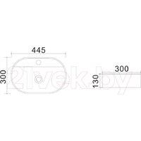 Умывальник Uptrend Batumi TR4291 (белый глянцевый) - Превью изображения №4 — Интернет-магазин Time-Shop