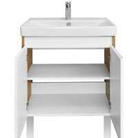  Акватон Тумба под умывальник Сканди Doors 70 1A278901SDZ90 (белый/дуб рустикальный) - Превью изображения №3 — Интернет-магазин Time-Shop