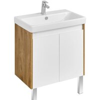  Акватон Тумба под умывальник Сканди Doors 70 1A278901SDZ90 (белый/дуб рустикальный) - Превью изображения №5 — Интернет-магазин Time-Shop