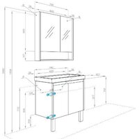  Акватон Тумба под умывальник Сканди Doors 70 1A278901SDZ90 (белый/дуб рустикальный) - Превью изображения №6 — Интернет-магазин Time-Shop