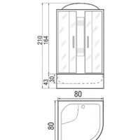 Душевая кабина River Dunay 80/43 MT - Превью изображения №7 — Интернет-магазин Time-Shop