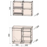 Готовая кухня Интерлиния Мила Матте 1.0 А (белый/белый/кастилло темный) - Превью изображения №5 — Интернет-магазин Time-Shop