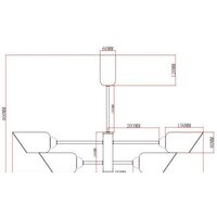 Люстра средней высоты Moderli Avery V10806-6P - Превью изображения №2 — Интернет-магазин Time-Shop