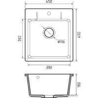 Кухонная мойка GranFest Urban GF-UR-245 (серый) - Превью изображения №3 — Интернет-магазин Time-Shop