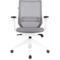 Офисное кресло Бюрократ MC-W611NL (серый TW-04/ткань 38-417/пластик белый) - Превью изображения №2 — Интернет-магазин Time-Shop