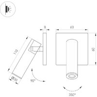 Спот Arlight SP-READER-NB-S60x60-3W Warm3000 BR 20deg 052942 - Превью изображения №4 — Интернет-магазин Time-Shop