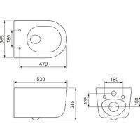 Унитаз подвесной Berges Wasserhaus Tornas Rimless + Atom 410 АТ-043331 (с кнопкой Atom белый) - Превью изображения №16 — Интернет-магазин Time-Shop