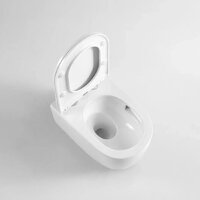 Унитаз подвесной Berges Wasserhaus Tornas Rimless + Atom 410 АТ-043331 (с кнопкой Atom белый) - Превью изображения №10 — Интернет-магазин Time-Shop