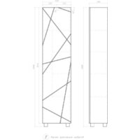  Vigo Шкаф-пенал Geometry 450 (белый) - Превью изображения №5 — Интернет-магазин Time-Shop