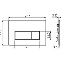 Панель смыва Alcaplast M576 (белый матовый) - Превью изображения №2 — Интернет-магазин Time-Shop