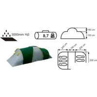 Кемпинговая палатка Acamper Nadir 6 (зеленый) - Превью изображения №5 — Интернет-магазин Time-Shop