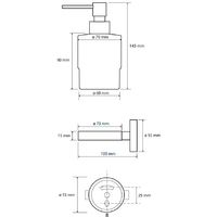 Дозатор для жидкого мыла Bemeta White 104109104 - Превью изображения №2 — Интернет-магазин Time-Shop