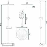 Душевая система  Rea Bliss Gold REA-P8806 - Превью изображения №11 — Интернет-магазин Time-Shop